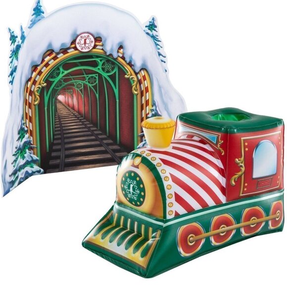 NWT - Peppermint Inflatable Train Ride Elf on the Shelf - Picture 2 of 4